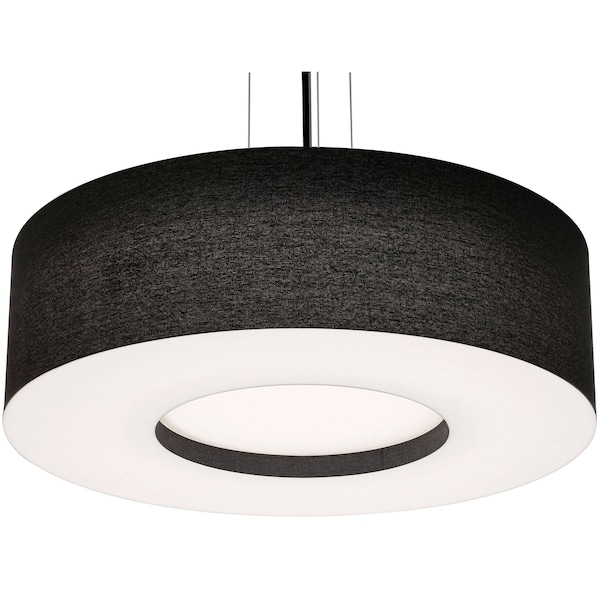 Afx Montclair 30in. Medium Base Pendant, Black Finish, Black Shade MCP3044MBBK-BK - main